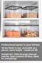 6 Deep Food Storage Containers with Labels - Pulses Flour Container Large Size Food Box 5300 ml Transparent - 3