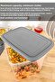 6 Deep Food Storage Containers with Labels - Pulses Flour Container Large Size Food Box 5300 ml Transparent - 5