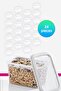Set of 24 Scale Rectangular Storage Container White 1210 ml