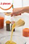كوب قياس بلاستيكي شفاف بمقبض سعة 400 مل - 2 كوب قياس، متعدد الأغراض