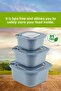 Set of 12 4X(600-1100-1800 ml) Special Storage Containers with Vip Lids Suitable for Microwave and Freeze Blue - 6
