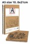 Ring Sketchbook A5 Spiral 50 Sheets 1 Piece 120 Gr 148X210 mm Pencil Sketch Side Opening