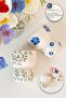 Set of 2 Handmade Ceramic Ivy and Flower Design Handmade Mug Octagonal Design Mug Cup Set of 2