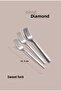 Diamond 6-Piece Dessert Fork Set