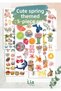 5'Li Cute Spring Sticker Set Suitable for Planner Agenda Bullet Journal