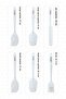 Drongo 6-Piece Spatula Set with White Colored Dots - 3