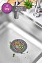4 Piece Silicone Set - Hanging Sponge Tray, Sink Strainer, Shower Anti-Slip Mat, Dish Mat - 7
