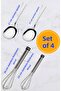 4 Pieces Stainless Steel Whisk Serving Spoons Set, 2 Serving Spoons 2 Pieces Pastry Cake Whisk - 3