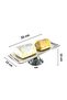 Luxury 2-Piece Rectangular Silver Footed Cake, Pastry, Cookie, Dessert, Treat, Dowry Presentation Serving Stand - 5