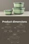 9-Piece 3X(600-1100-1800 ml) Special Storage Containers Set with Vip Lid Suitable for Microwave and Freeze Green - 8