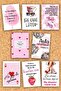 8 Pieces Motto Coffee Presentation Card Set - Motivational Decorative Board