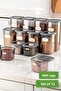 Set of 12 Square Food Storage Container with Label 4x (0.55 LITER, 1.2 LITER, 1.75 LITER) Anthracite - 3