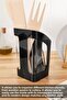 3 Compartment Countertop Cutlery Holder - Spoon Knife Stand with Removable Compartments Kitchen Organizer Black - 4