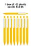 Plastic Ballpoint Pen 100Pcs Press-On Ballpoint Pen School Business Office Ball Pen - 5
