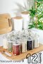 12 Pieces Glass Spice Jar with Vacuum Lid 150 ml