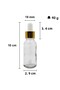 20 ml Transparent Serum Drop Bottle - 20 Cc Leakproof Gold Metal Lid Dropper 1 Piece - 2