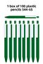 Plastic Ballpoint Pen 100Pcs Press-On Ballpoint Pen School Business Office Ball Pen - 5
