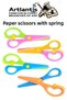 Colorful Paper Scissors 4 Pcs Plastic Spring Blunt Tip Protected School Scissors Kids Scissors Preschool Nursery A
