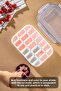 Set of 2 Leak-Proof Locking Ice Trays with 21 Compartments - Airtight Ice Box with Lid - Vacuum Ice Container - 3