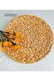 6 Pieces of American Straw Placemat Knitted Bamboo - 5