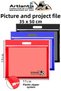 Colorful Plastic Zipper Project File 35X50 cm 3 Pieces with Handle 38X55 cm Picture and Project Homework File