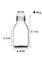 30 ml Transparent Shot Bottle with Lockable Black Cap 30 Cc Ginger Shot White Glass Bottle 6 Pcs - 3
