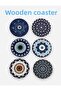 6-Piece Coaster Evil Eye Beaded Model - 2