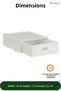 Hidden Drawer Organizer under Desk Storage Container White Color Model 5 - 2