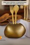 Countertop Spoon Holder Modern Countertop Spoon Holder Decorative Vertical Spoon Holder Antique Gold Color Model 22 - 4