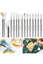 15-piece Marzipan Set - Food Compatible, with Epoxy, Cake, Hobby, Denture PaintinG Brush - 2