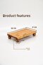 Justwood Risus Top Footed 17x30 Cm Wooden Rectangular Cake Presentation Serving Plate - 3
