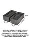 2-Piece Gray 6-Compartment Children's Room Closet Drawer Underwear Sock Organizer Honeycomb Accordion Organizer - 4