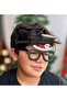 3D Imported Luxury Glittery Fedoras Skull Pattern Party Glasses Halloween Glasses