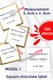 108 Pieces Madlen Chocolate Tag Promise Engagement Wedding Sticker Model 1