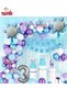 Luxury Girl's 3 Years Old Frozen Elsa Themed Snowflake Foiled Birthday Party Set Decoration - 2