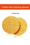 2-Pack Face Washing Sponge, Yellow Skin Cleansing Sponge