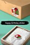 Happy New Year Sticker 3.5 Cm 32 Pieces Water Resistant New Year Christmas Figures Labels - 3