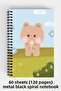 Retro Aesthetic Design A5 Spiral Hard Cover Notebook 120 Sheets