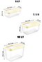 Multibox Set of 3 Sliding Cover Grain Flour Dry Pulses Vs. Food Storage Container - 5