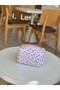 Tiny Pink Flower Patterned Makeup Bag - Medium Size - 3