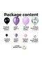 Balloon Set Black-Chrome Purple-Lilac-Chrome Silver 100-Piece Balloon Chain Set - 2