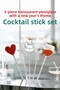 Set of 5 Clear Plexiglass Christmas Themed Cocktail Sticks - 2