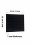 84 Pcs Ring Sponge Black 15 cm X 34 cm X 1 cm