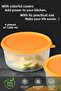 Set of 4 Round Food Storage Containers - Organizer Organizer Food Container 4X1200Ml Orange - 2