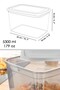 6 Deep Food Storage Containers with Labels - Large Size Flour Pasta Container Food Box Anthracite 5300 ml - 7