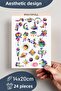 Yoga Themed Sticker Set - 24 Piece Sticker Set - Phone, Tablet, Notebook Laptop Compatible Stickers - 2