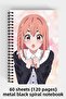 Anime Girl Designed A5 Spiral Hard Cover Notebook 120 Sheets