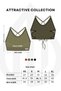 Attractive Collection Women's Khaki Seamless / Seamless Back Lace Bra / Sports Bra - 7