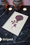 Rose Themed Wooden Cover Notebook - Lined Notebook - Agenda - School Notebook (A5 - 120 Pages)