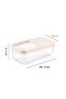 3 Pieces 5 Liter Multibox Storage Container Box Sliding Lid - Beige Fma007641 - 3